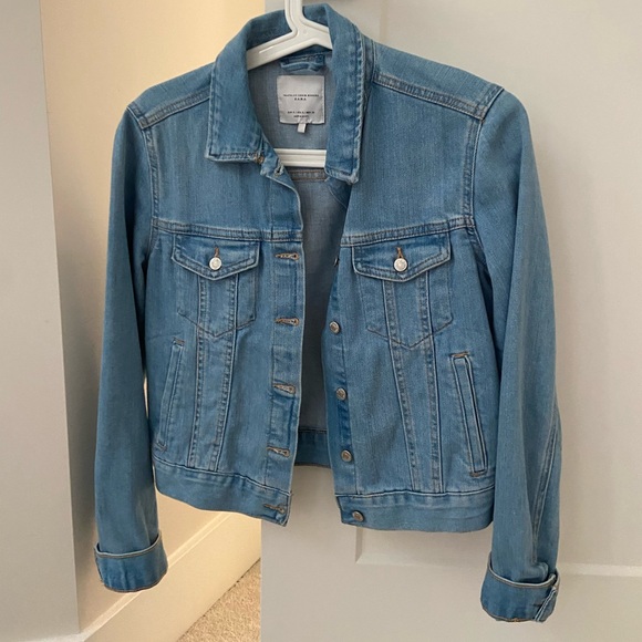 ZARA Light blue Cropped Denim Jacket - Picture 1 of 3